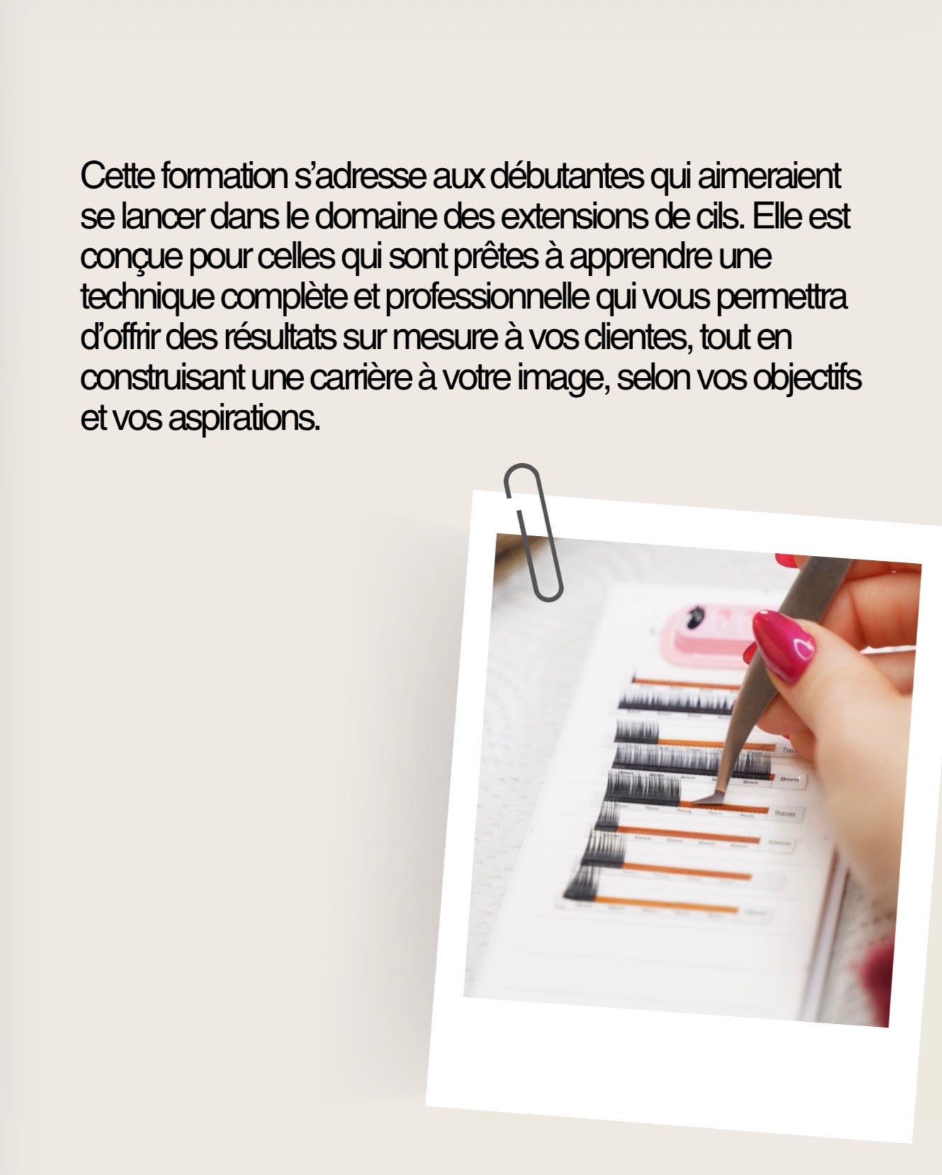 Formation débutante — L’expérience lash artist