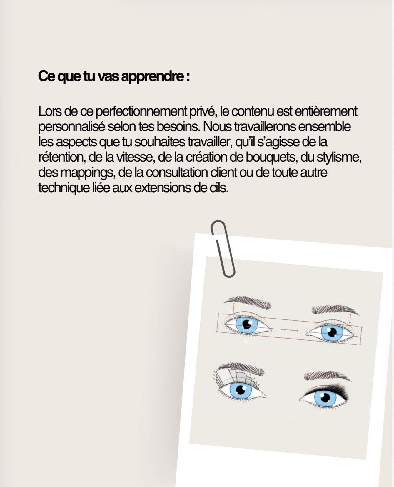 Perfectionnement sur mesure